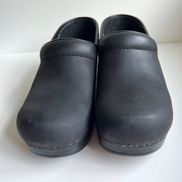 Dansko Professional Black Nubuck Leather Clogs | Size 37 Narrow - Picture 5 of 8